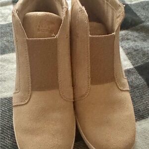 SOREL Out and About slip on wedge boots